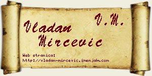Vladan Mirčević vizit kartica